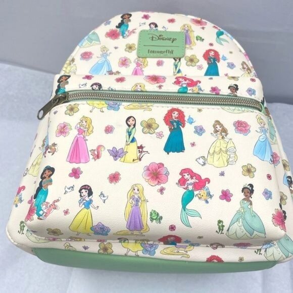 Loungefly Disney Chibi Princess Floral Mini Backpack & Cardholder (#999136) - Picture 5 of 8
